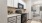 kitchen with black appliances